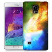 Skal till Samsung Galaxy Note 4 - Rymden - Gul/Blå