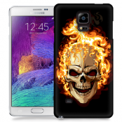 Skal till Samsung Galaxy Note 4 - Skull on fire