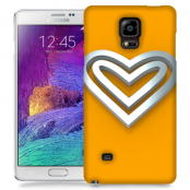 Skal till Samsung Galaxy Note 4 - Steel heart - Orange
