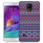 Skal till Samsung Galaxy Note 4 - Stickat - Blå/Röd
