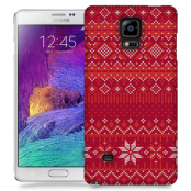 Skal till Samsung Galaxy Note 4 - Stickat - Röd/Vit