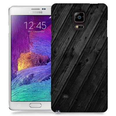 Skal till Samsung Galaxy Note 4 - Svart trä