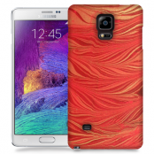 Skal till Samsung Galaxy Note 4 - Vågor - Röd/Orange
