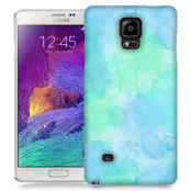 Skal till Samsung Galaxy Note 4 - Vattenfärg - Ljusblå