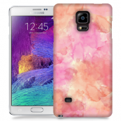 Skal till Samsung Galaxy Note 4 - Vattenfärg - Rosa
