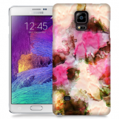 Skal till Samsung Galaxy Note 4 - Vattenfärg - Svart/Ljusrosa