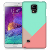 Skal till Samsung Galaxy Note 4 - Vinklar - Turkos/Rosa