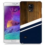 Skal till Samsung Galaxy Note 4 - Wood ränder - Mörkblå