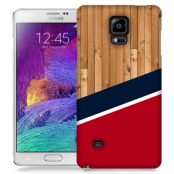 Skal till Samsung Galaxy Note 4 - Wood ränder - Röd