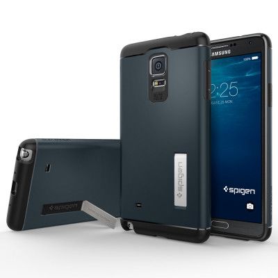 SPIGEN Slim Armor Skal till Samsung Galaxy Note 4 (Metal Slate)