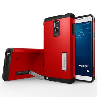SPIGEN Tough Armor Skal till Samsung Galaxy Note 4 (Röd)