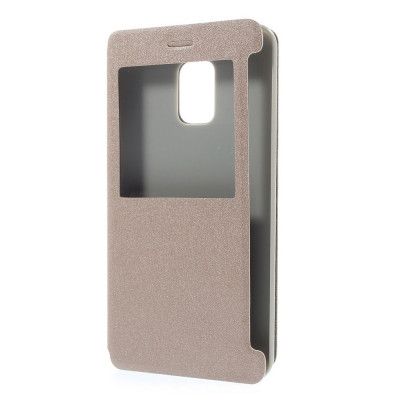 MobilFodral med fönster till Samsung Galaxy Note Edge - Guld