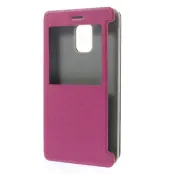 MobilFodral med fönster till Samsung Galaxy Note Edge - Magenta