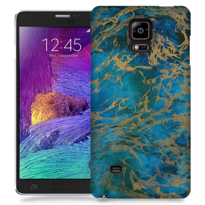 Skal till Samsung Galaxy Note Edge - Marble - Blå