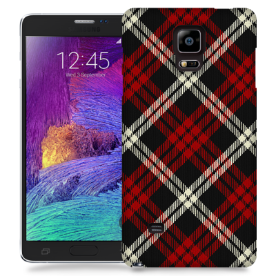 Skal till Samsung Galaxy Note Edge - Rutig - Röd