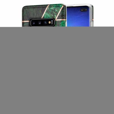 BOOM - Grid skal Galaxy S10 Plus - Grön Marmor