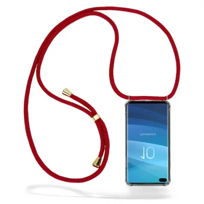 Boom Galaxy S10 Plus mobilhalsband skal - Maroon Cord