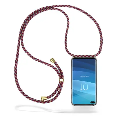 Boom Galaxy S10 Plus mobilhalsband skal - Red Camo Cord