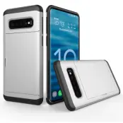 Hybrid Armor med Kortplats till Samsung Galaxy S10 Plus - Silver