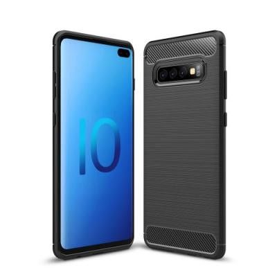Kolfiberdesign Skal till Samsung Galaxy S10 Plus - Svart