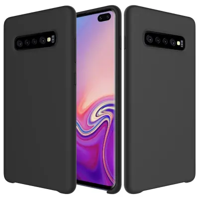 Liquid Silikon Skal till Samsung Galaxy S10 Plus - Svart