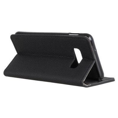 Litchi Skin Plånboksfodral till Samsung Galaxy S10 Plus - Svart