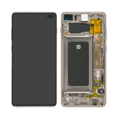 Samsung Galaxy S10 Plus Skärm med LCD Display - Ceramic Vit