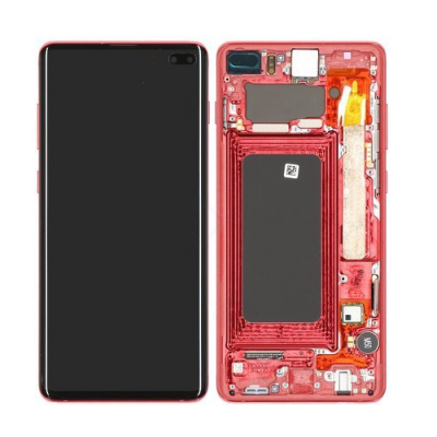 Samsung Galaxy S10 Plus Skärm med LCD Display - Röd