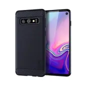 Carbon Brushed Mobilskal till Samsung Galaxy S10 - Blå