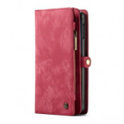 Caseme Plånboksfodral av läder Samsung Galaxy S10 - Röd