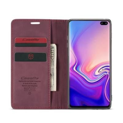 CASEME Plånboksfodral för Samsung Galax S10 - Röd