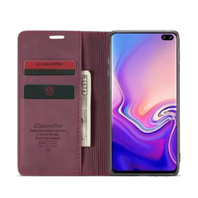 CASEME Plånboksfodral för Samsung Galax S10 - Röd