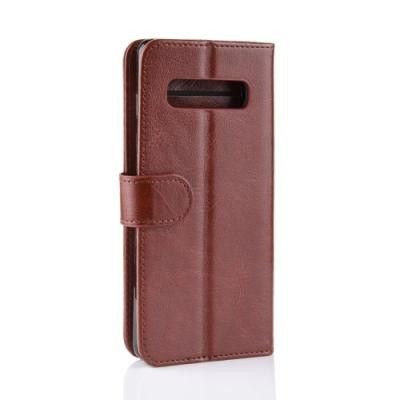 Crazy Horse Plånboksfodral till Samsung Galaxy S10 - Brun