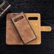 DG.MING Plånboksfodral 2-i-1 Split för Samsung Galaxy S10 - Brun