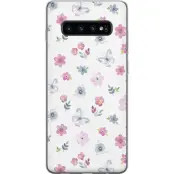 Mobilskal till Samsung Galaxy S10 med Blommor och fjärillar