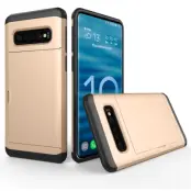 Hybrid Armor med Kortplats till Samsung Galaxy S10 - Guld