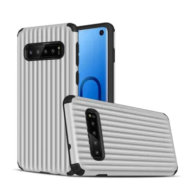 Hybrid Armor Skal till Samsung Galaxy S10 - Silver