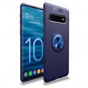 Magnetiskt Skal med Ring för Samsung Galaxy S10 - Blå