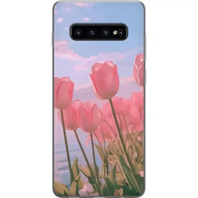 Mobilskal till Samsung Galaxy S10 med Rosa Tulpaner