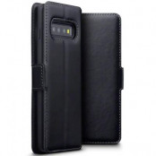 Plånboksfodral av äkta läder till Samsung Galaxy S10 - Svart
