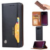 Plånboksfodral Retro för Samsung Galaxy S10 - Svart
