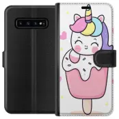 Plånboksfodral till Samsung Galaxy S10 med Glad enhörning