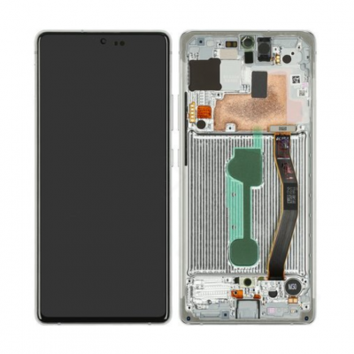 Samsung Galaxy S10 Lite Skärm med LCD Display - Vit