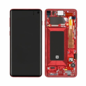 Samsung Galaxy S10 Skärm med LCD Display - Röd