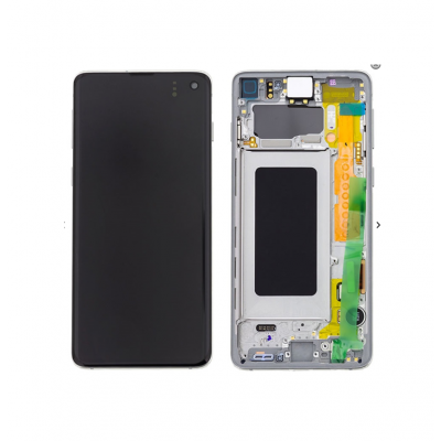 Samsung Galaxy S10 Skärm med LCD Display - Vit