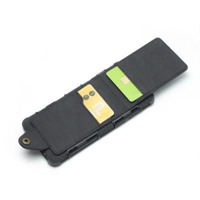 SHOUHUSHEN Läderskal med Korthållare för Samsung Galaxy S10 - Svart