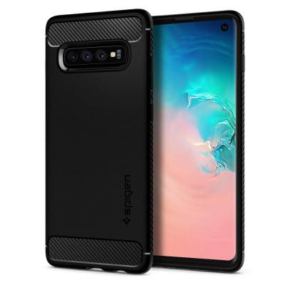 SPIGEN Rugged Armor Skal till Samsung Galaxy S10 - Svart