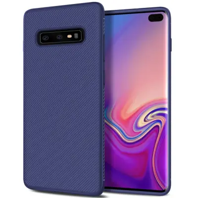 Twill Texture Flexicase Skal till Samsung Galaxy S10 - Blå