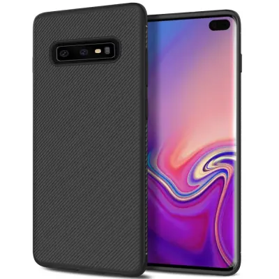 Twill Texture Flexicase Skal till Samsung Galaxy S10 - Svart