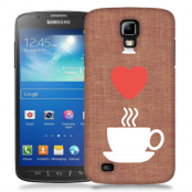 Skal till Samsung Galaxy S5 Active - I love coffe - Brun